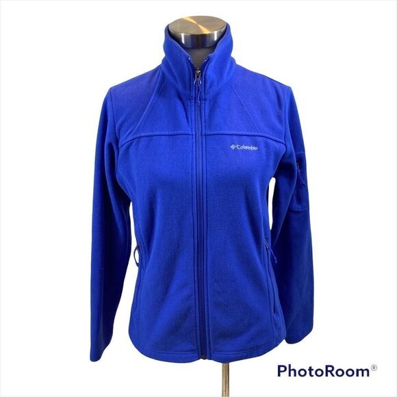 Ladies Columbia Full Zip Fleece Jacket with Zipper Pocket on Sleeve Size‎ Medium - Picture 1 of 11